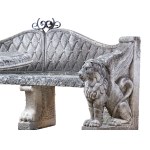 SET DA GIARDINO IN PIETRA DI TRAVERTINO, NON FUSO, COMPOSTO DA: