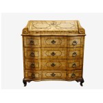 ELEGANT WRITING DESK, 4 DRAWERS AND WRITING FLAP