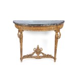 DEMILUNE-SHAPED WALL CONSOLE, LATE LOUIS XVI