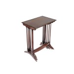 SET OF 4 EXTENDABLE SIDE TABLES, MAHOGANY