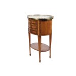 OVAL SIDE TABLE WITH 3 DRAWERS, LATE LOUIS XVI