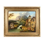 PICTURE CLOCK, ATTRIBUTED TO THE WORKSHOP OF KARL LUDWIG HOFMEISTER