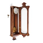 SMALL PENDULUM CLOCK, LATE BIEDERMEIER