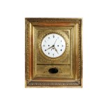 BIEDERMEIER FRAME CLOCK, CIRCA 1830/40