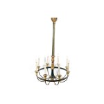 EMPIRE-STYLE CHANDELIER, ANTIKO VERDE FINISH