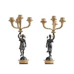PAIR OF CANDLESTICKS, 19TH CENTURY