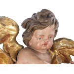 PAIR OF SEATED ANGELS, SOUTHERN GERMANY