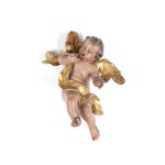 PAIR OF SEATED ANGELS, SOUTHERN GERMANY