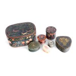 SET OF CHIPBOARD BOXES, 8 PIECES