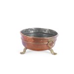 COPPER BOWL WITH THREE RABBITS