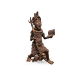 BENIN BRONZE FIGURE, MID-20TH CENTURY