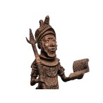 BENIN BRONZE FIGURE, MID-20TH CENTURY