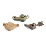 BUNDLE: 3 OIL LAMPS, ROMAN?
