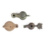 BUNDLE: 3 OIL LAMPS, ROMAN?