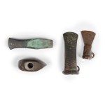 BUNDLE: 4 AXES, BRONZE AND STONE (SERPENTINE)