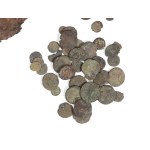 BUNDLE: FIBULAE, COINS, MIRROR, BRONZE