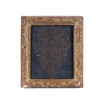 COAT OF ARMS IN FRAME, COUNT TOERRING (INSCRIBED ON THE BACK)