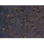 COAT OF ARMS IN FRAME, COUNT TOERRING (INSCRIBED ON THE BACK)