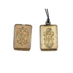 BUNDLE OF 2 IDENTIFICATION TAGS FOR OFFICERS, EMPEROR FRANZ JOSEF I