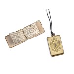 BUNDLE OF 2 IDENTIFICATION TAGS FOR OFFICERS, EMPEROR FRANZ JOSEF I