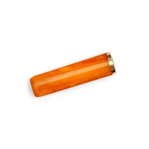 CIGARETTE HOLDER, AMBER WITH 9-KARAT GOLD SETTING