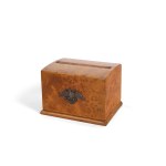 CIGARETTE BOX, RUSSIA?, BURL WOOD