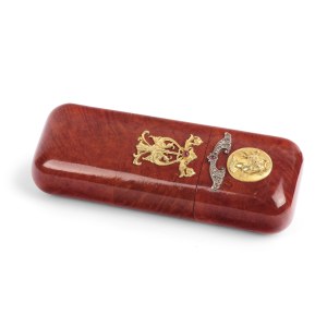 CIGAR CASE, BURL WOOD