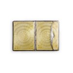 CIGARETTE CASE, SILVER WITH ENAMEL