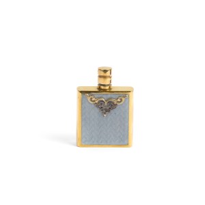 PERFUME BOTTLE, GILT SILVER, HALLMARKED (88 ZOLOTNIKI)