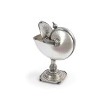 JUDAICA / BESAMIM BOX?, SILVER MARKED (13 LOT) WITH A NAUTILUS SHELL