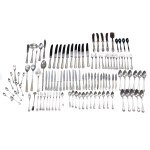 SILVER CUTLERY, 174-PIECE SILVER CUTLERY SET FOR 12 PEOPLE