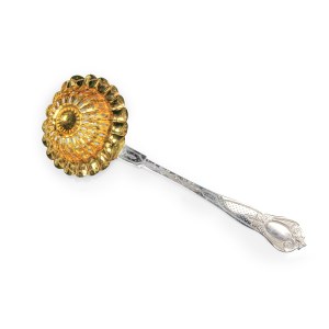 POWDERED SUGAR SHAKER, GILT SILVER