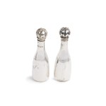 PAIR OF SPICE SHAKERS, ENGLAND, HALLMARKED SILVER