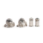 BUNDLE OF SPICE SHAKERS, ENGLAND, HALLMARKED SILVER