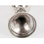 MEASURING CUP WITH INSCRIPTION, HALLMARKED SILVER