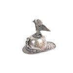 MINIATURE HELMET, RUSSIA, HALLMARKED SILVER (84 ZOLOTNIKI)