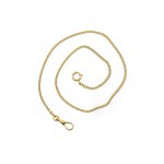 WATCH CHAIN, 14 KT YELLOW GOLD, HALLMARKED