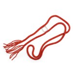 CORAL NECKLACE, 18 KT WHITE GOLD