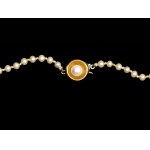 PEARL NECKLACE WITH GOLD CLASP, 14 KT YELLOW GOLD