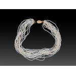 16-STRAND FRESHWATER PEARL NECKLACE, GILT SILVER CLASP