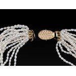 16-STRAND FRESHWATER PEARL NECKLACE, GILT SILVER CLASP
