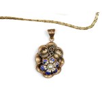 NECKLACE WITH PENDANT, 14-KARAT YELLOW GOLD CHAIN, HALLMARKED