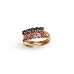 PAIR OF RINGS, 14 KT YELLOW GOLD