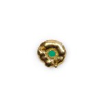 FLOWER-SHAPED BROOCH, YELLOW GOLD, UNMARKED
