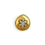 BROOCH, UNMARKED YELLOW GOLD