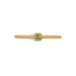 BAR BROOCH, 14 KT YELLOW GOLD, HALLMARKED