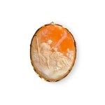 SHELL CAMEO BROOCH, 14-KARAT YELLOW GOLD SETTING