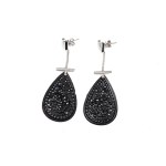 PAIR OF EARRINGS, 18 KT WHITE GOLD