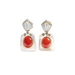 PAIR OF STUD EARRINGS, 18 KT YELLOW GOLD