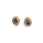 PAIR OF STUD EARRINGS, 14K YELLOW GOLD